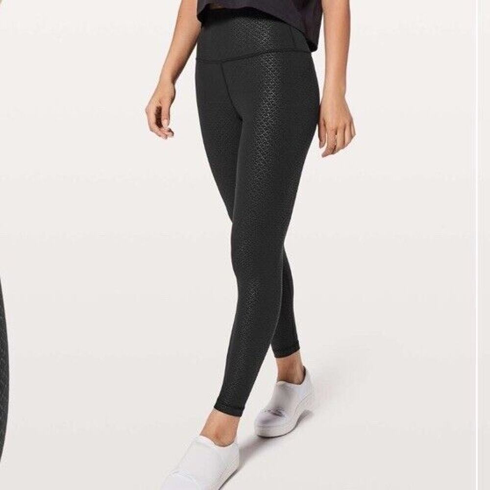 Lululemon Align Pant II *25" Monochromic Black Emboss 8